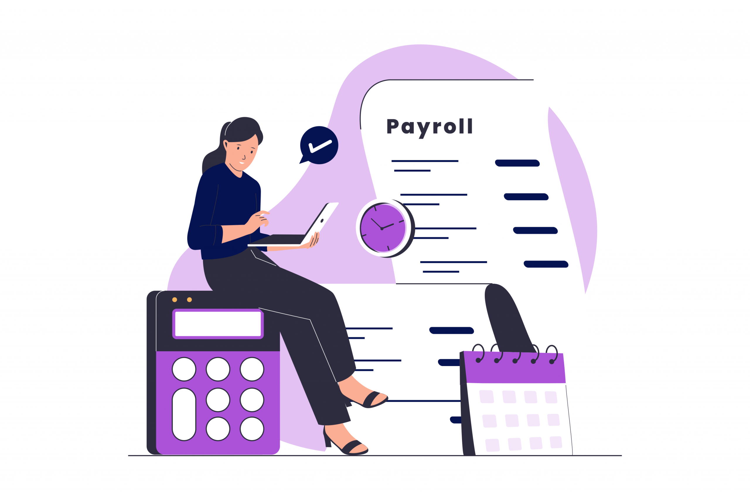 Payroll - a graphic showing operating the company payroll